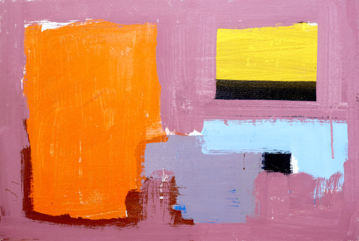 Abstrakte Temperamalerei in schönen Erdtönen